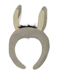 Šedá plyšová čelenka - oslík