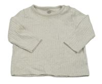 Svetlobéžové melírované rebrované tričko F&F