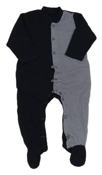 Tmavomodro-biely overal s pruhmi TupTam