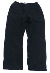 Černé šusťákové zateplené kalhoty Topolino