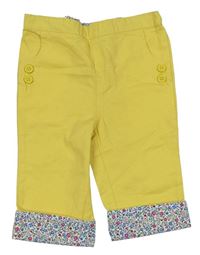 Žluté plátěné capri kalhoty Jojo Maman Bebé