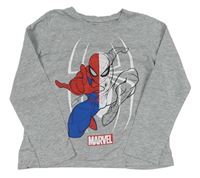 Sivé melírované tričko so Spidermanem Marvel