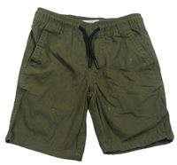 Khaki plátěné kraťasy Primark