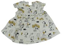 Svetlobéžové bavlnené šaty so Snoopym zn. M&S