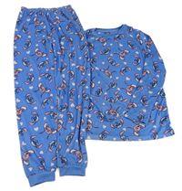 Modré plyšové pyžama so Stitchem a Angel Primark