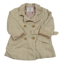 Béžový šušťákový zateplený kabát s opaskom Zara