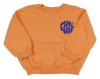 Oranžová oversize mikina s nápisom George