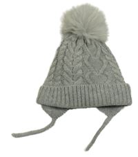 Sivá melírovaná pletená čapica s brmbolcom Primark