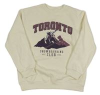 Krémová mikina so snowboardistou Primark