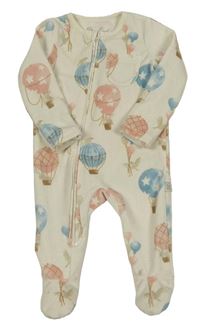 Smetanový plyšový overal s balóny F&F