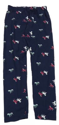 Tmavomodré legíny s koňmi Kids