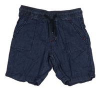 Tmavomodré plátěné kraťasy riflového vzhledu Lupilu