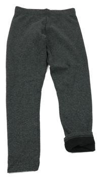 Tmavosivé melírované zateplené legíny Primark