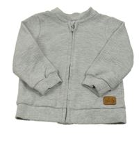 Sivá melírovaná rebrovaná prepínaci mikina C&A