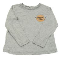 Šedé melírované triko s nápisem George