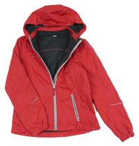 Malinová softshellová funkční bunda s kapucí Crane