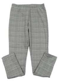 Šedo-černé kostkované teplé legíny Y.F.K.