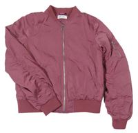 Starorůžová šusťáková lehce zateplená podzimní bunda H&M