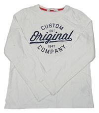 Bílé triko s nápisem H&M