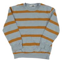 Modro-hnedá pruhovaná mikina H&M