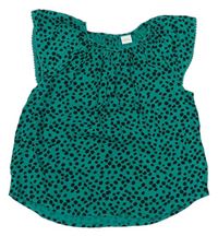 Zeleno-čierne vzorované ľahké tričko Next