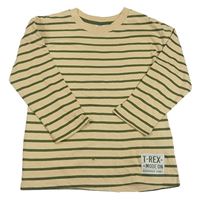 Béžovo-zelené pruhované tričko Pep&Co