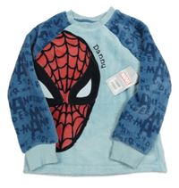 Modré plyšové pyžamové tričko so Spidermanem Marvel