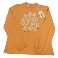 Nové - Oranžové triko s květinami Primigi