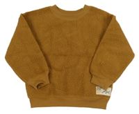 Hnedá huňatá podšitá mikina H&M