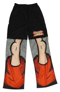 Kostým - černo-červeno-šedé lehké tepláky Tu