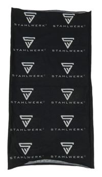 Černý multifunkční nákrčník s nápismi