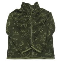 Khaki vzorovaná fleecová prepínaci mikina Kiki&Koko