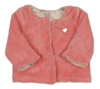 Ružová chlpatá obojstranná prepínaci mikina