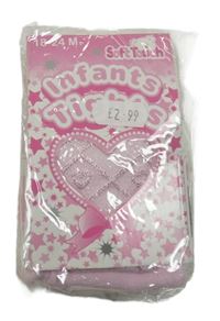 Nové - světlerůžové vzorované silnější punčocháče 