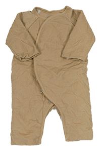 Hnedá menšestrová zateplená kombinéza