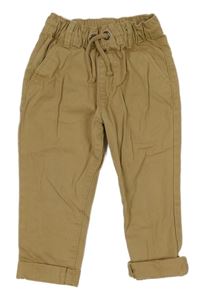 Béžové plátenné nohavice Nutmeg