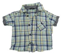 Modro-zeleno-žltá kockovaná košeľa George