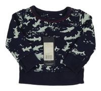 Nové - tmavomodrá mikina se žraloky Tommy Hilfiger