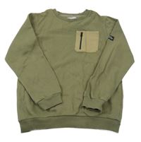 Khaki mikina s kapsou Tu