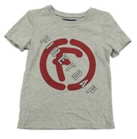 Sivé melírované tričko s logom Firetrap