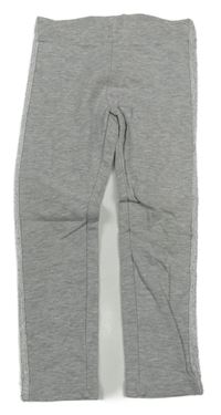 Sivé melírované legíny s pruhom H&M