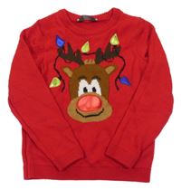 Červený sveter so sobom PRIMARK