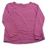 Starorůžovo-trblietavé pruhované tričko Yigga