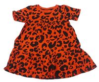 Červené bavlnené šaty s leopardím vzorom Myleene Klaas
