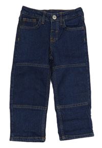 Tmavomodré široké rifle H&M