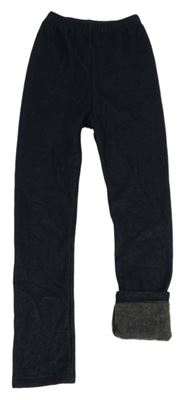 Tmavomodré zateplené legíny