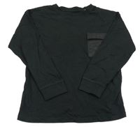 Čierne tričko s vreckom Manguun