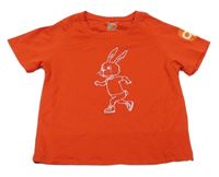 Červené športové tričko s králikom Fruit of the Loom