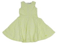 Bílo-neonově žluté vzorované šaty C&A