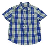 Modro-bielo-zelená kockovaná košeľa S. Oliver